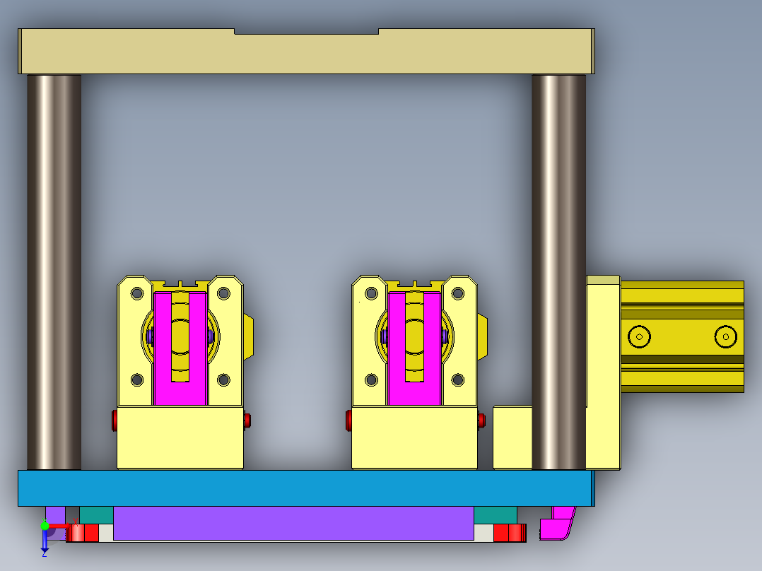 IPAD外壳内腔减肉治具模型俯视图