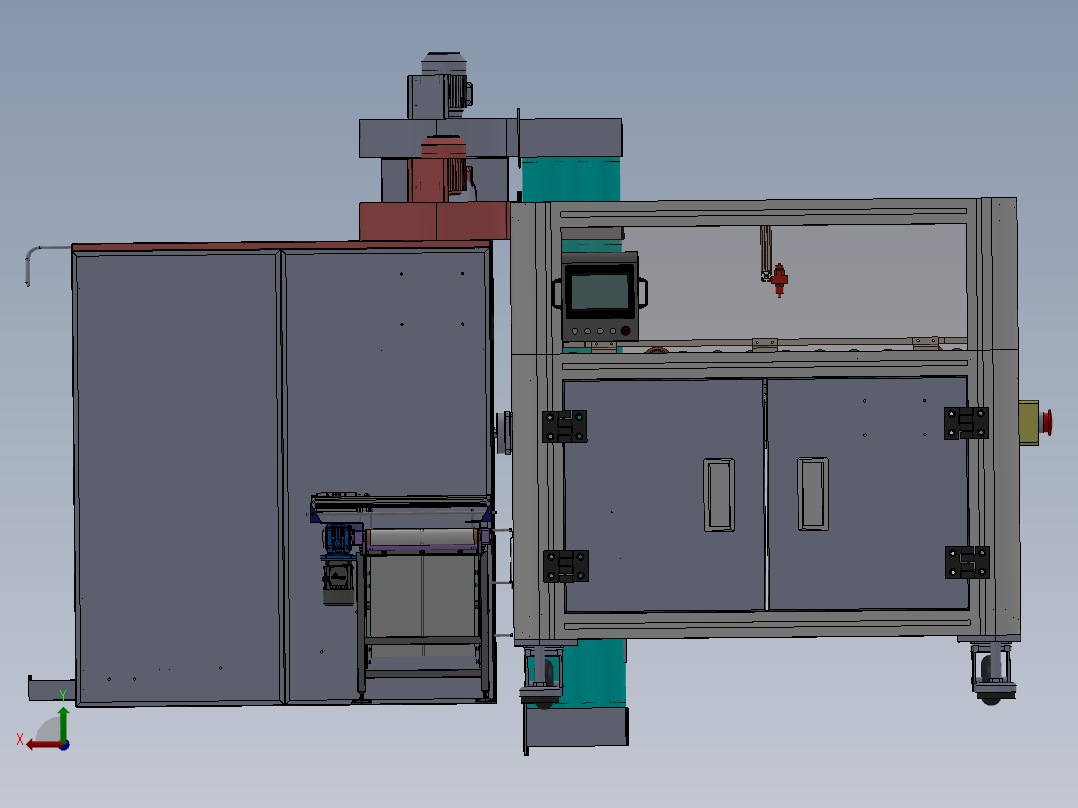 智能自动烘干产线设备后视图