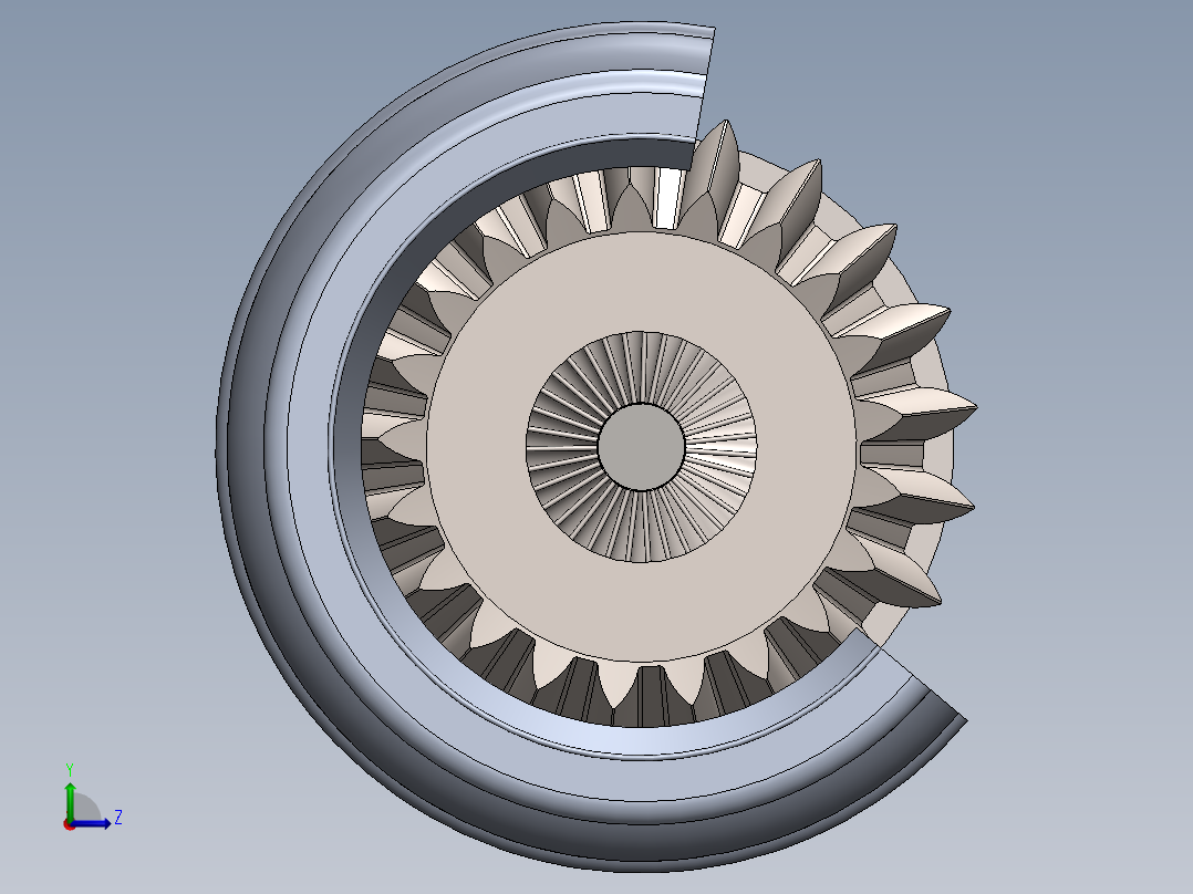 航空发动机(7)左视图