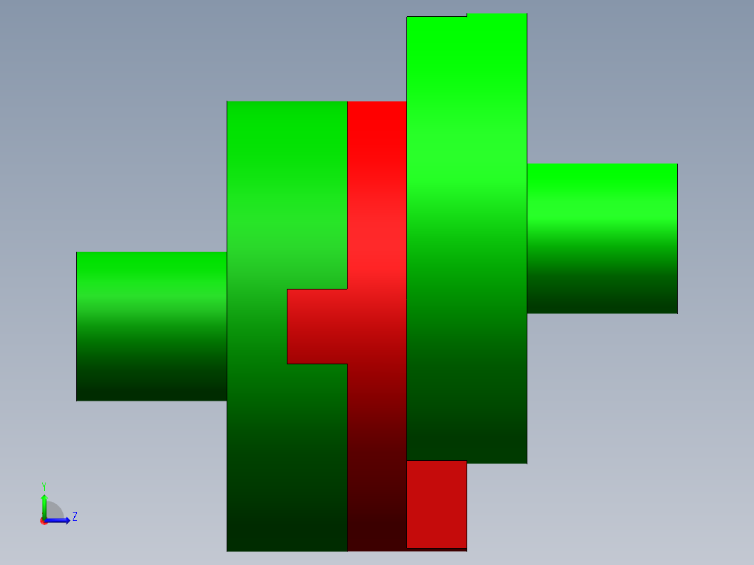 oldham联轴器左视图