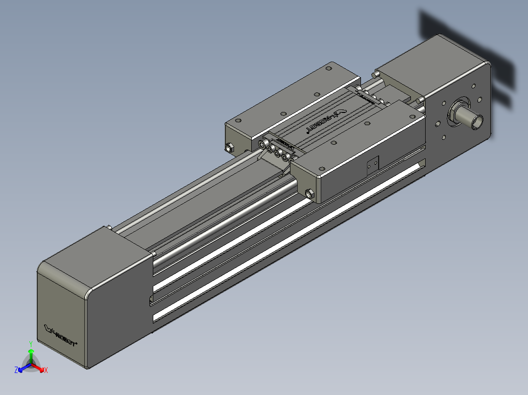 威洛博直线电机模组EB6-L140-S150-光轴主视图