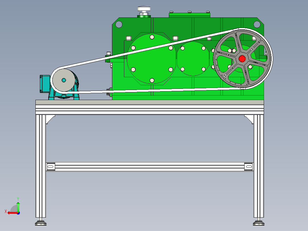 新能源货运汽车变速箱传动系统设计后视图