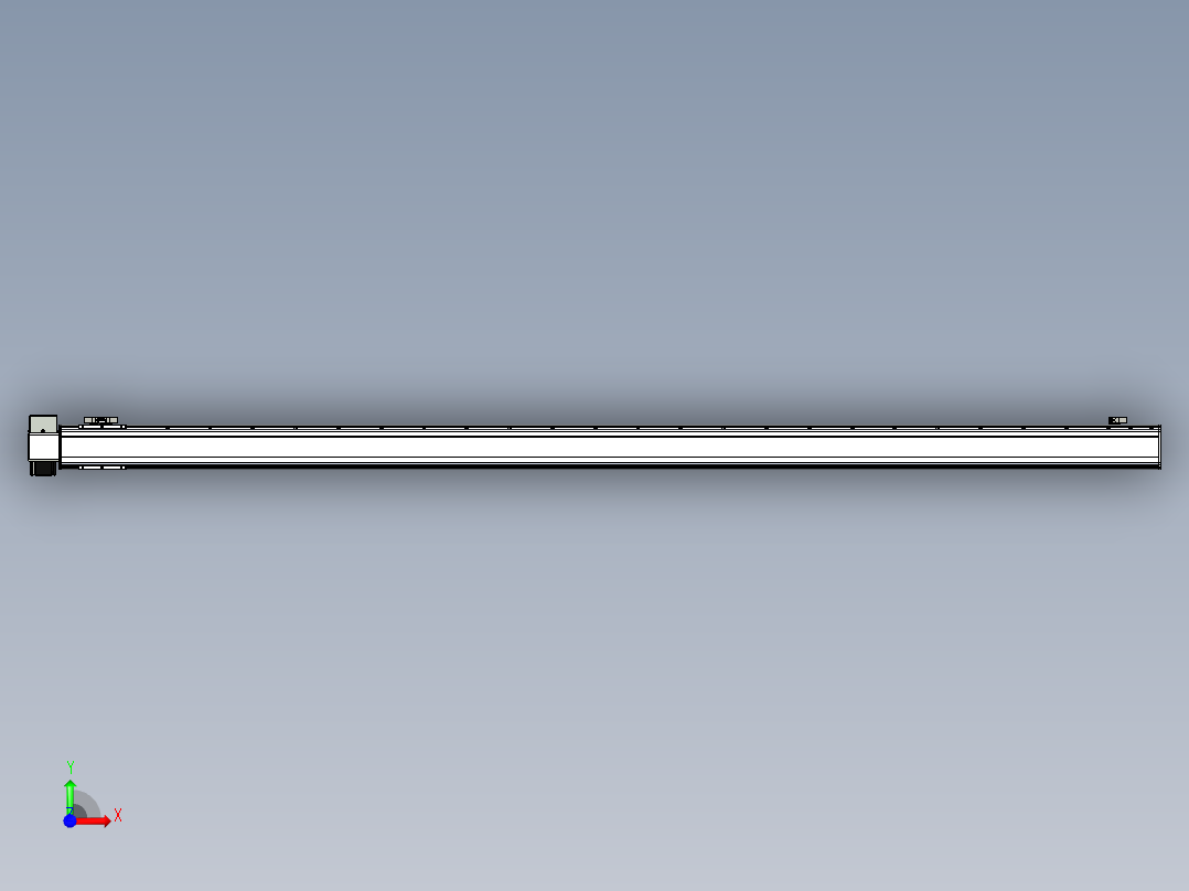 同步带滑台-半封闭B10H-L45-S2350-RD-P40-D3前视图