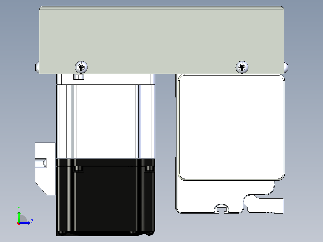 同步带滑台-半封闭B10H-L45-S2350-RD-P40-D3左视图