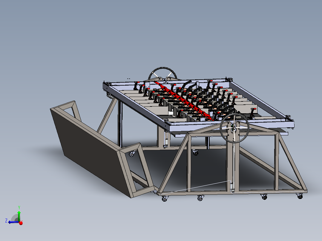 机翼装配工作台主视图