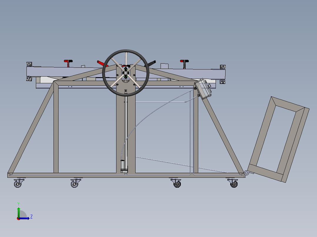 机翼装配工作台左视图