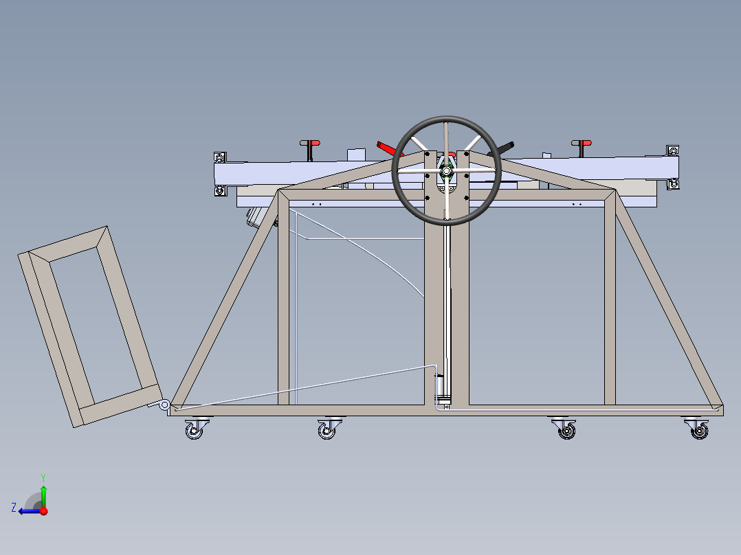 机翼装配工作台右视图