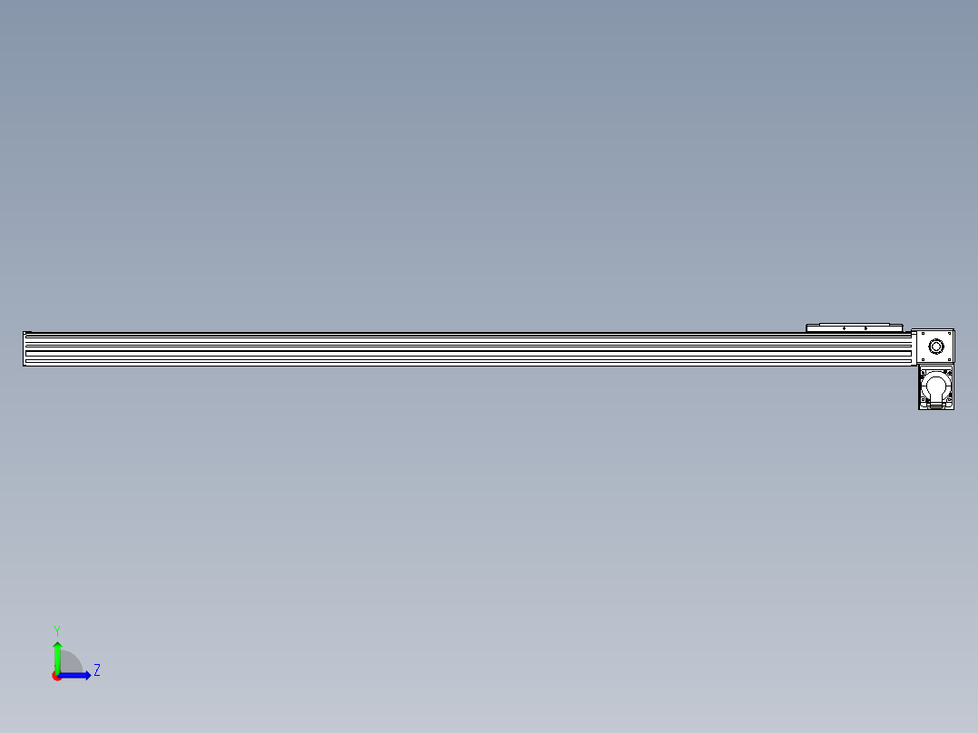 同步带全封闭直线模组TPA-HCB-14D-120-L1400-RP-C-P40-N3左视图