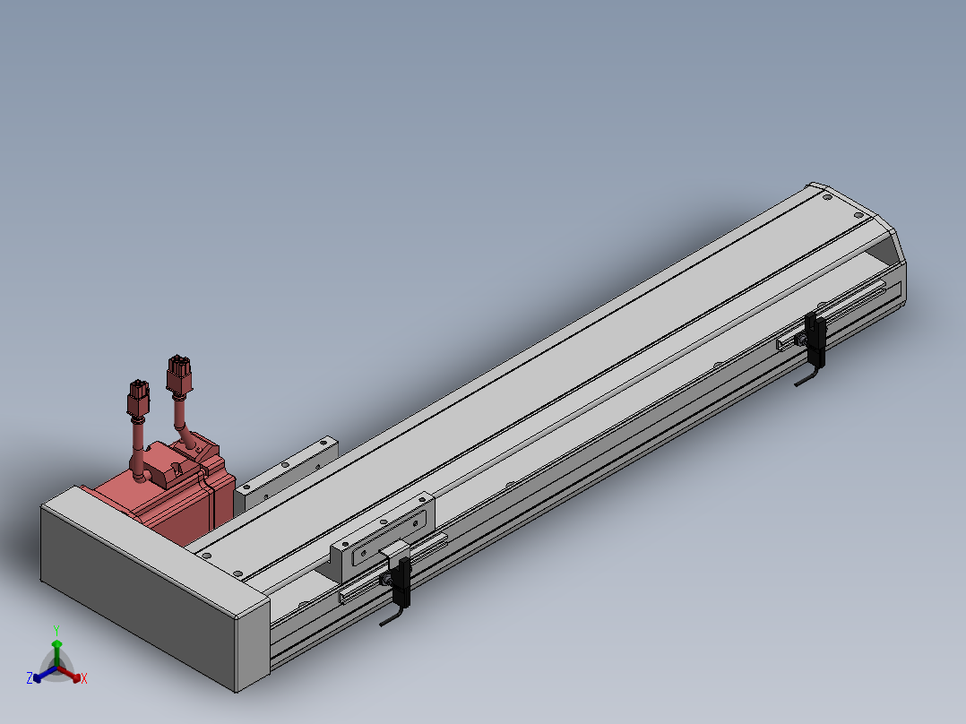 精密模组MY120-T10-400L-BR-P20B-C4-C正等轴测图