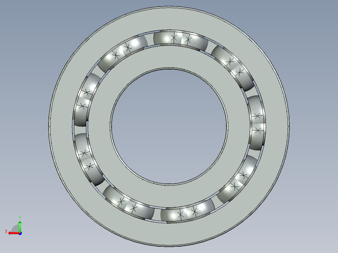 摆线钢球造型后视图