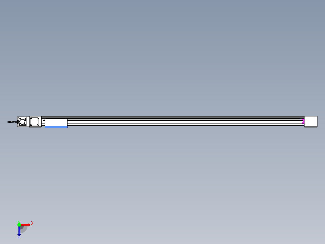 威洛博LB.GB同步带传动--欧规系列GB8-L96-S1900-BL-P40俯视图