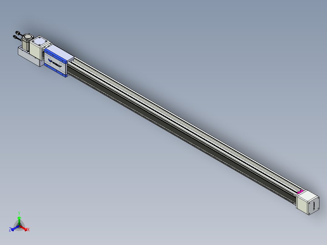 威洛博LB.GB同步带传动--欧规系列GB8-L96-S1900-BL-P40正等轴测图