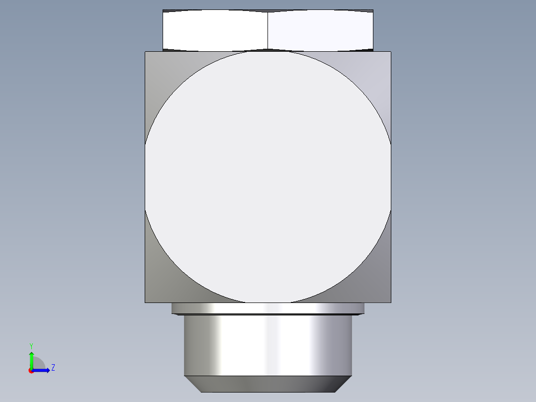 卡套式工业通用硬管接头EO_High_pressure_banjo_elbow_WH38SR71左视图