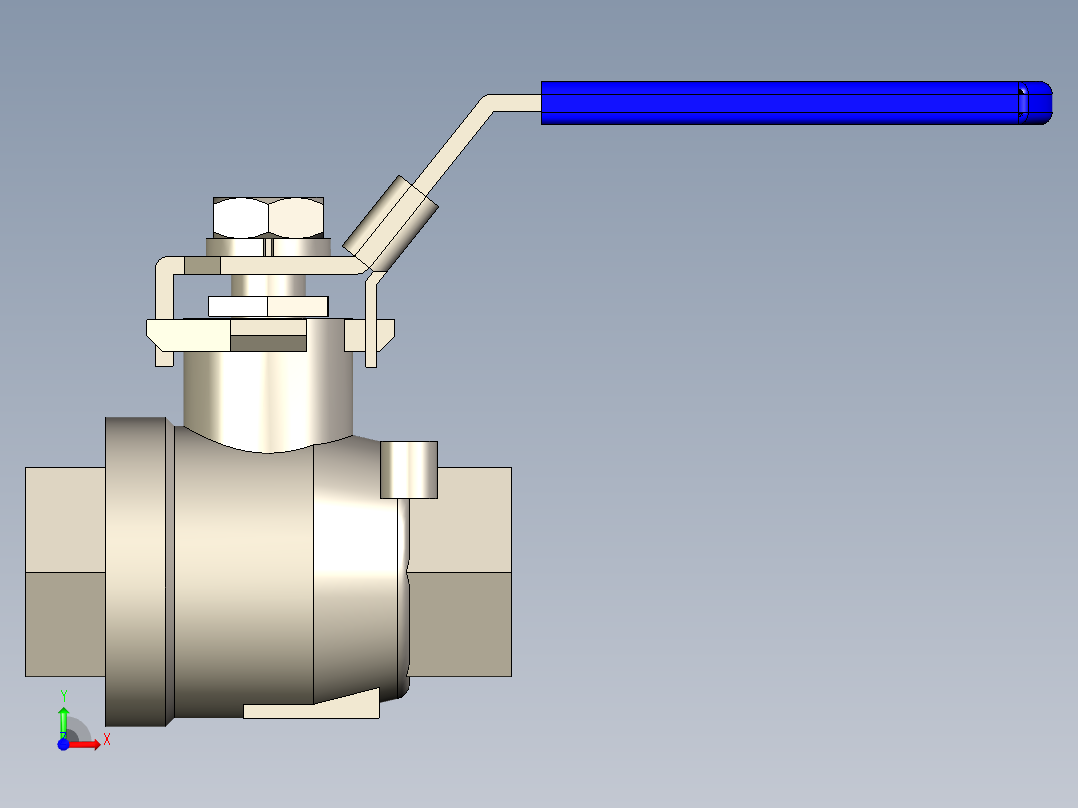管道手动球阀-水管开关阀-手动阀门手动不锈钢内螺纹球阀DN15前视图