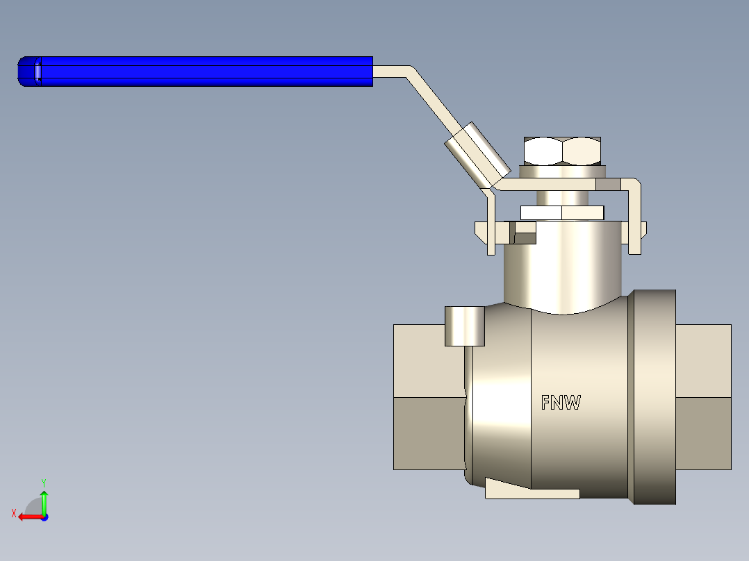 管道手动球阀-水管开关阀-手动阀门手动不锈钢内螺纹球阀DN15后视图