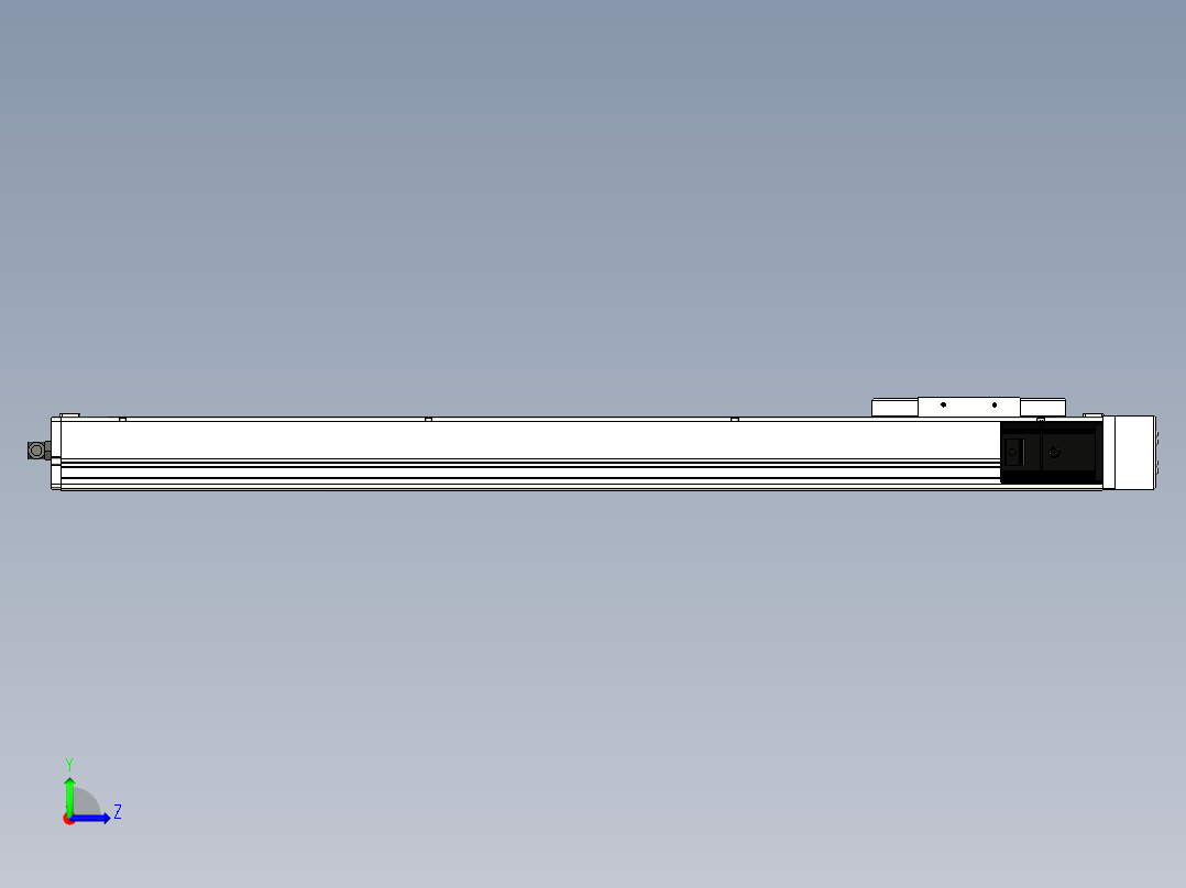 Toyo东佑达直线模组-ECH14-750-BR-200W左视图