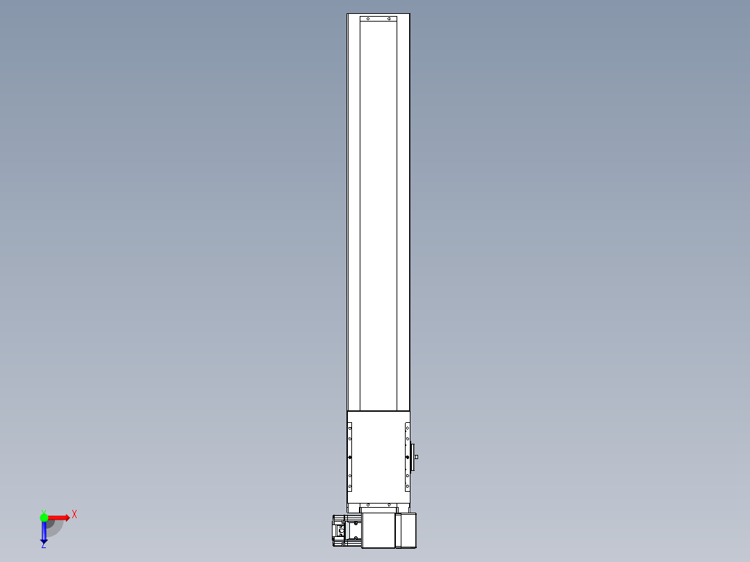 同步带全封闭直线模组TPA-HCB-120D-90-L700-RP-C-P40-N3俯视图