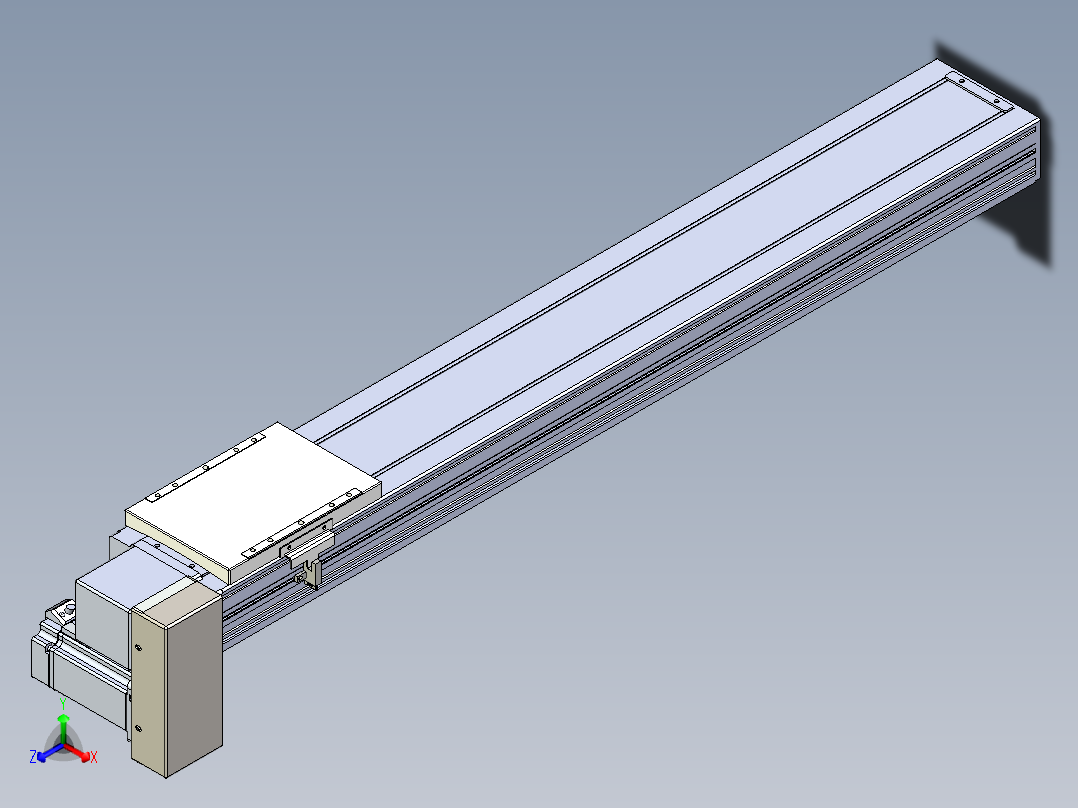 同步带全封闭直线模组TPA-HCB-120D-90-L700-RP-C-P40-N3正等轴测图