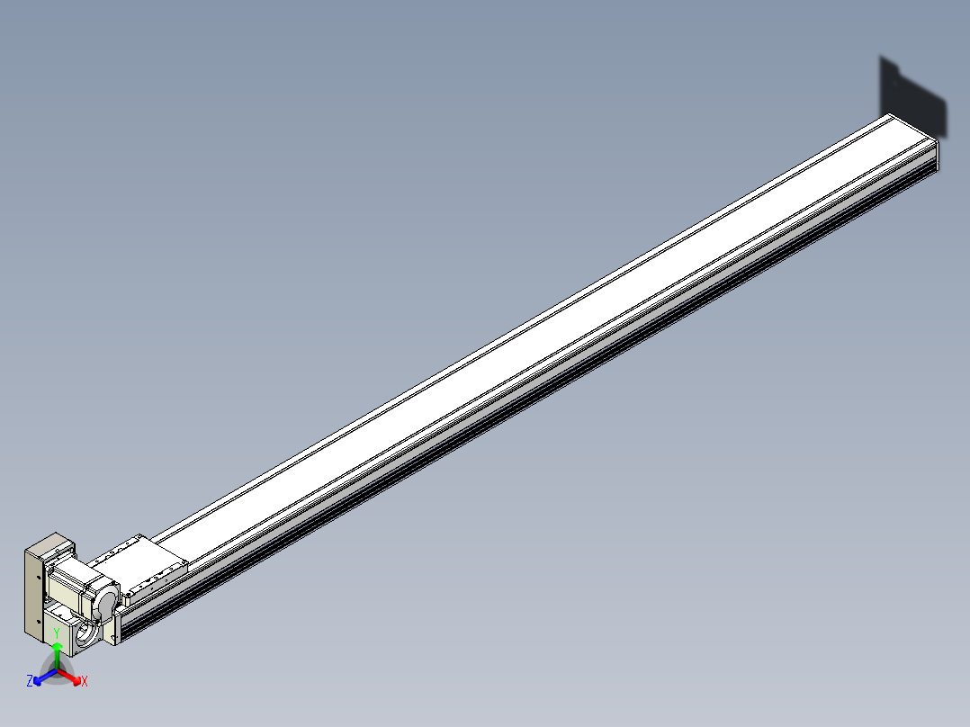 同步带全封闭直线模组TPA-HCB-105D-90-L1500-LU-Y-P20-N3主视图