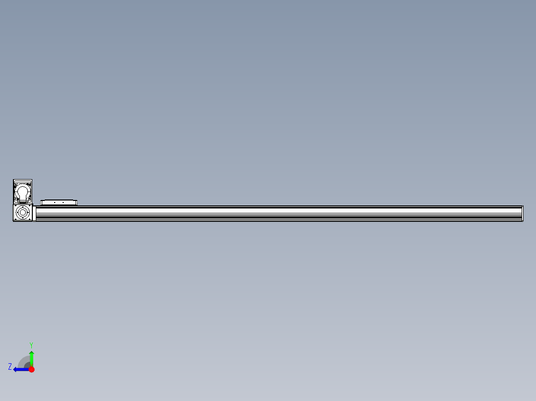 同步带全封闭直线模组TPA-HCB-105D-90-L1500-LU-Y-P20-N3右视图