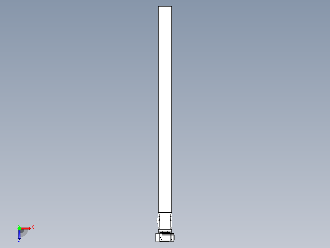 同步带全封闭直线模组TPA-HCB-105D-90-L1500-LU-Y-P20-N3俯视图