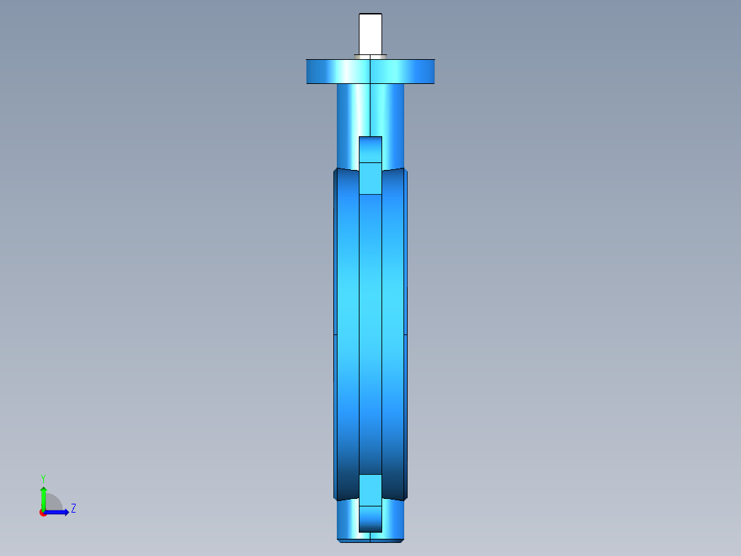 阀门模型WD71X-I_[250]左视图