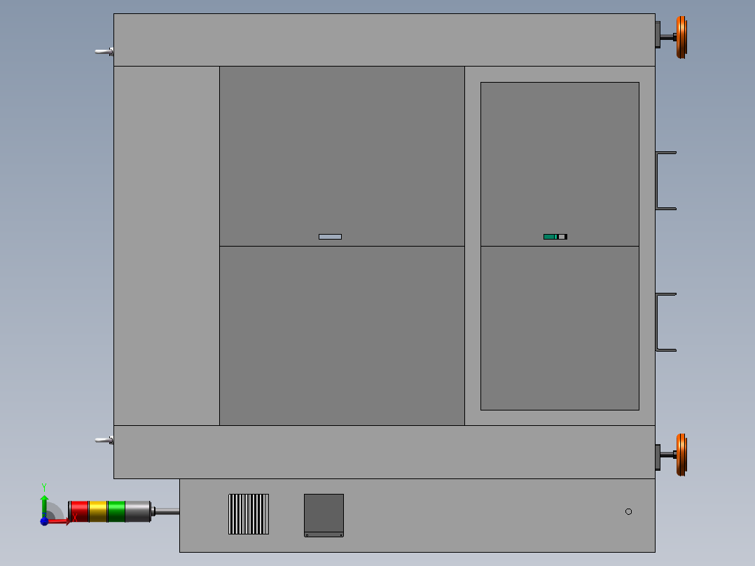 四头超声波焊接设备 机械素材3D图纸自动化设备三维模型前视图