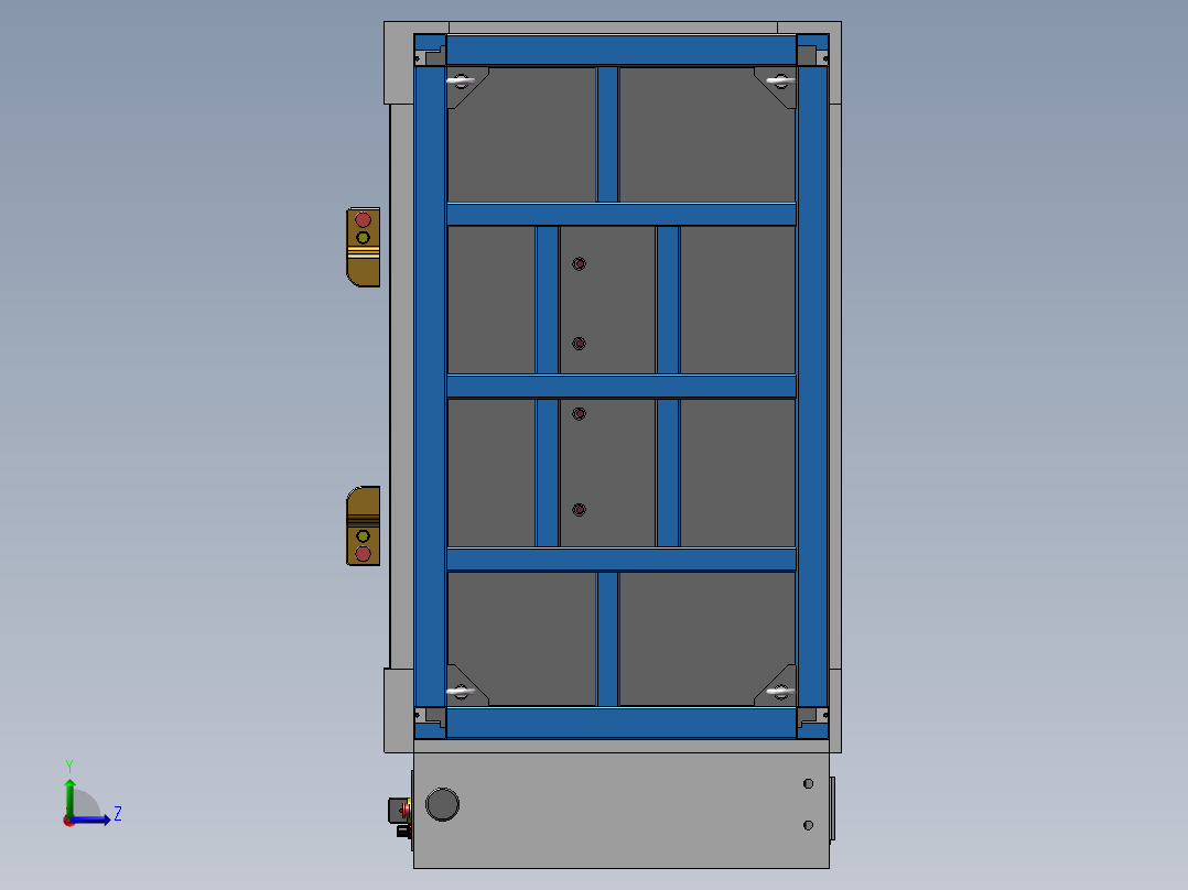 四头超声波焊接设备 机械素材3D图纸自动化设备三维模型左视图