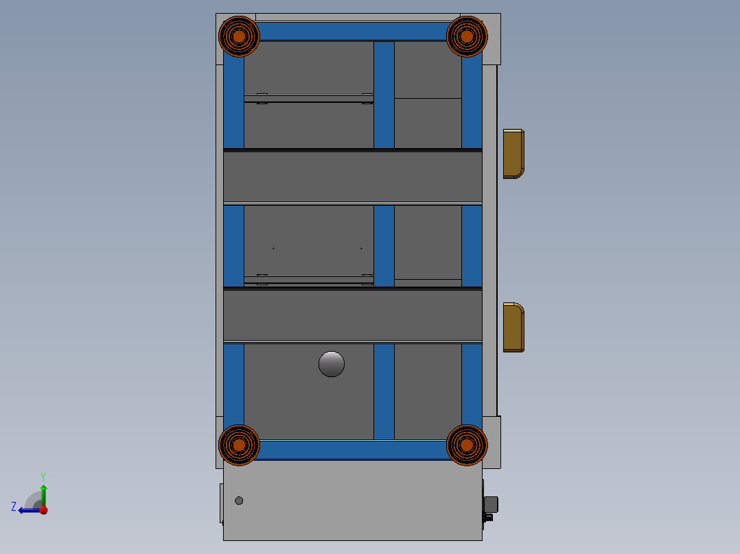 四头超声波焊接设备 机械素材3D图纸自动化设备三维模型右视图