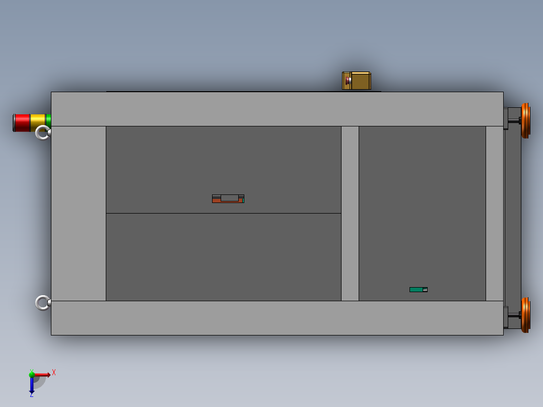 四头超声波焊接设备 机械素材3D图纸自动化设备三维模型俯视图