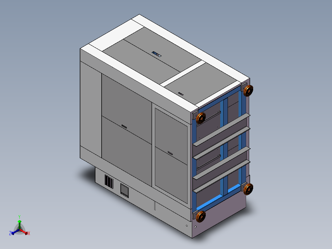 四头超声波焊接设备 机械素材3D图纸自动化设备三维模型正等轴测图