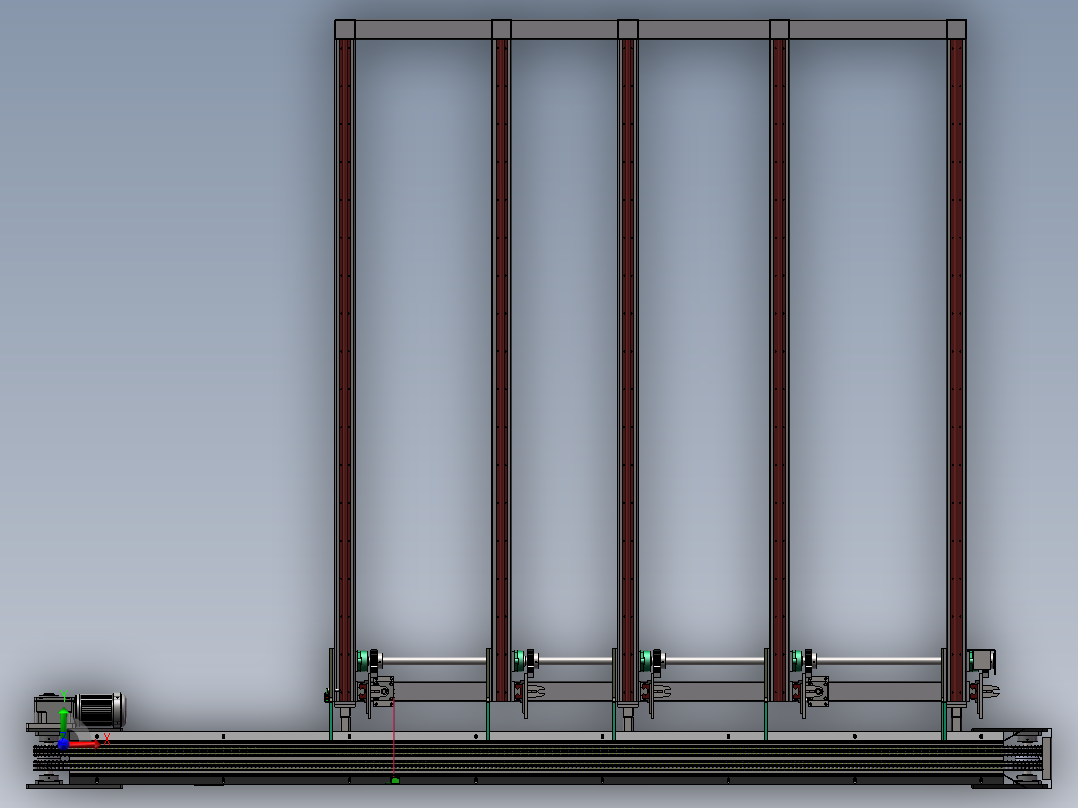 钢管供料机SW三维图==1529668==1500前视图