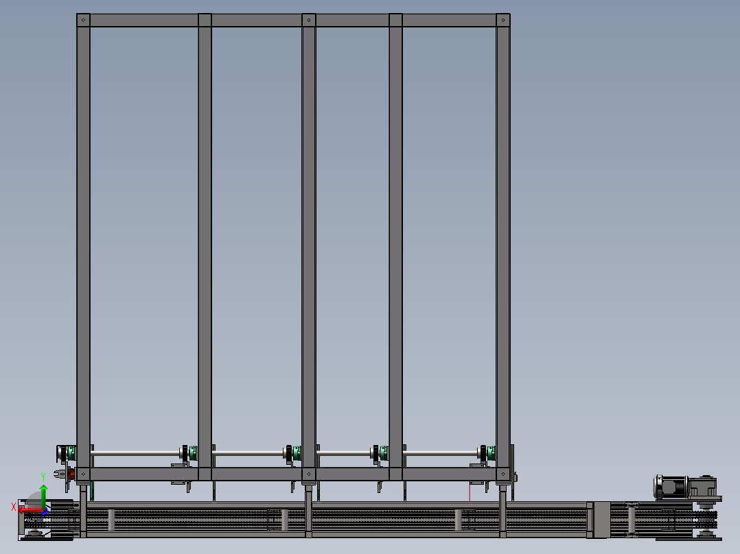 钢管供料机SW三维图==1529668==1500后视图
