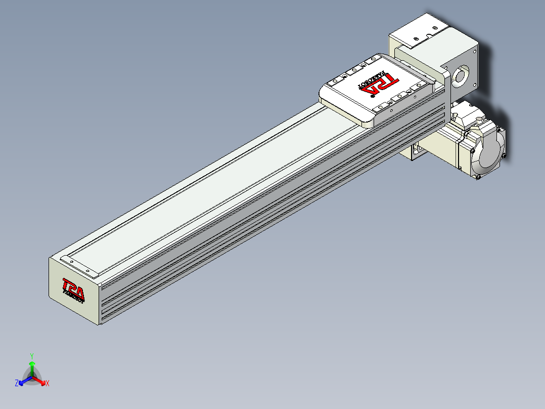 同步带全封闭直线模组TPA-HCB-85D-90-L400-RP-C-P20-N3正等轴测图
