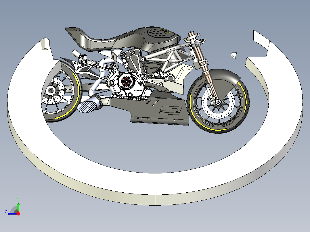 A2004481-杜卡迪 Draxter摩托车右视图