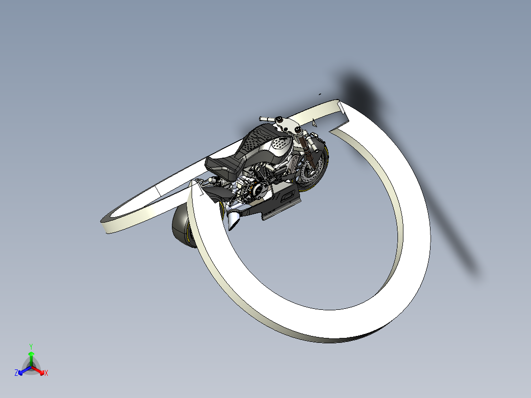 A2004481-杜卡迪 Draxter摩托车正等轴测图