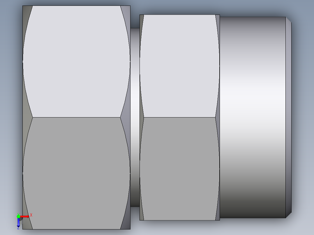 卡套式工业通用硬管接头EO_Distance_piece_adapter_DA35LOMDCF俯视图