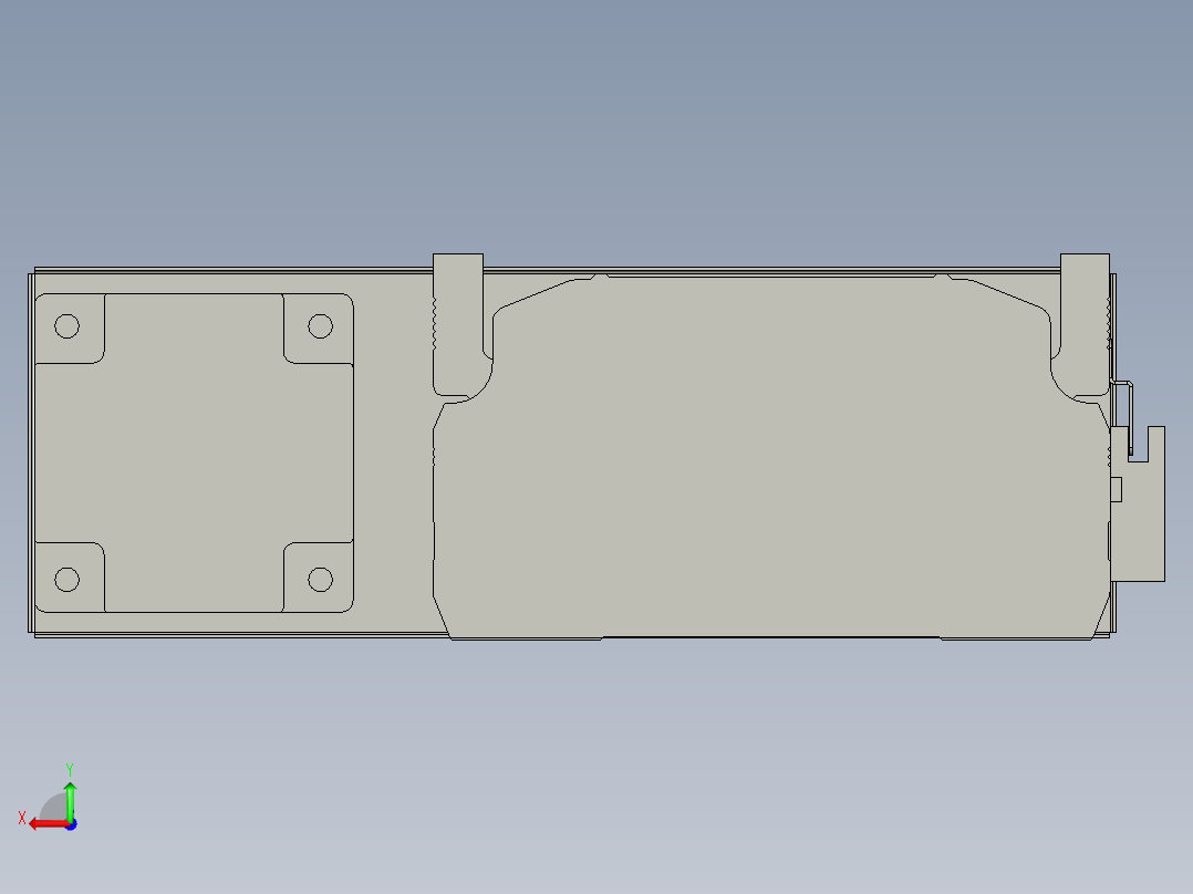 直线模组LHA170-S550-L设计图纸后视图