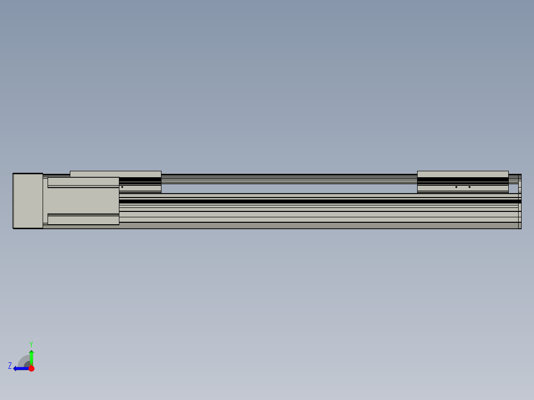 直线模组LHA170-S550-L设计图纸右视图