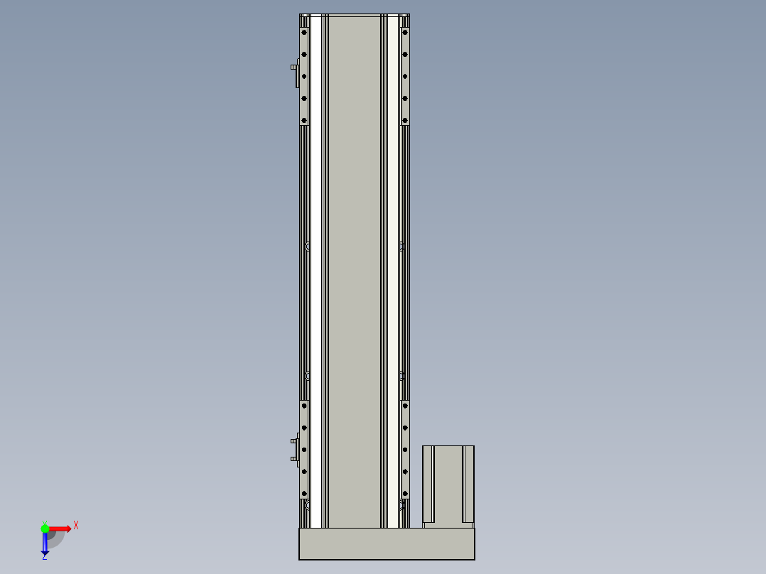 直线模组LHA170-S550-L设计图纸俯视图