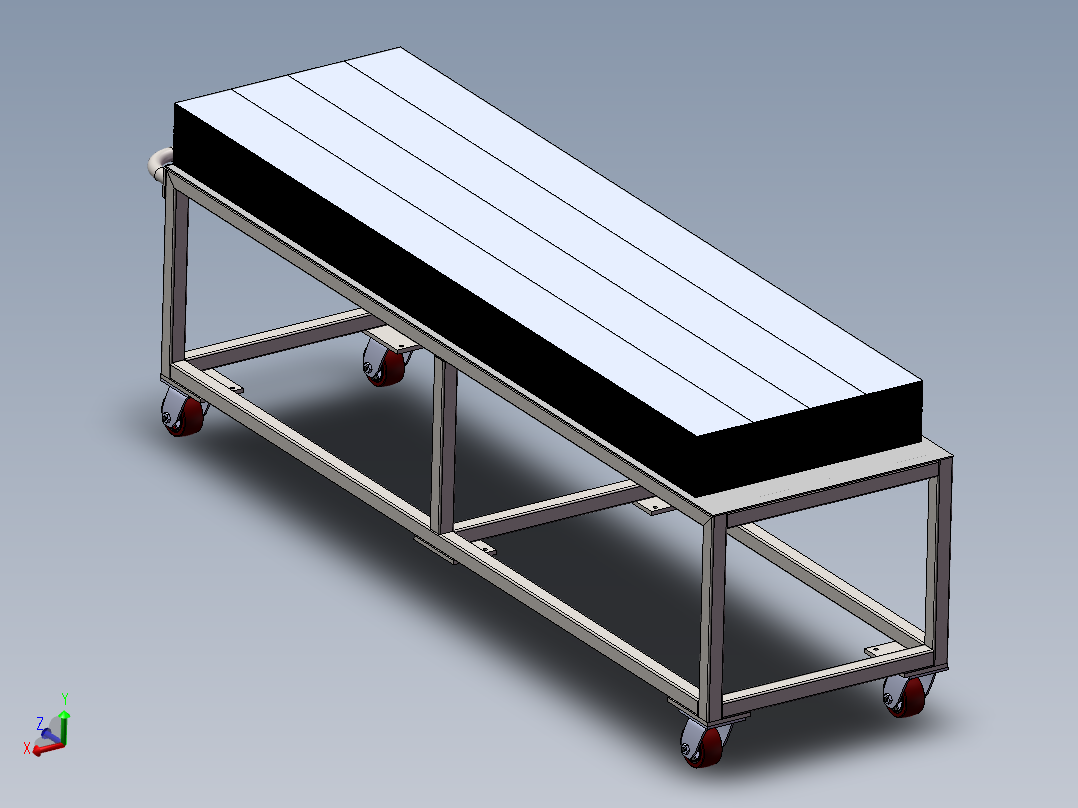 加强筋物料车(原料）主视图