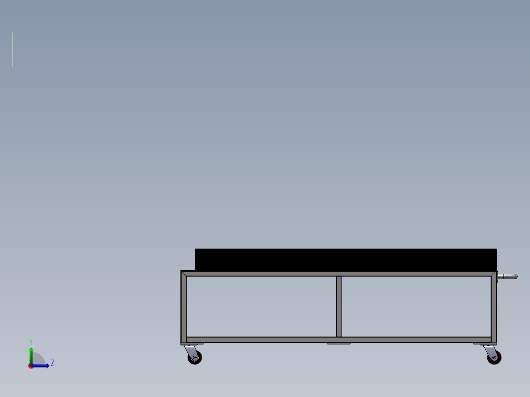 加强筋物料车(原料）左视图