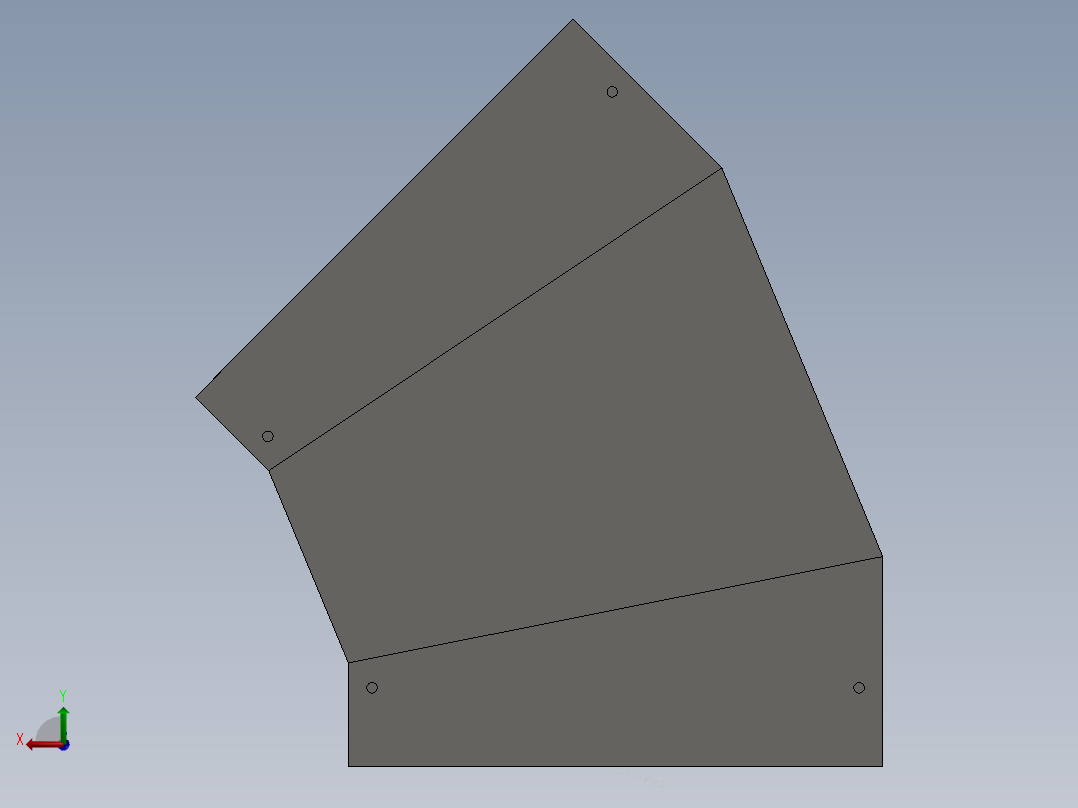 cable duct 45 deg elbow后视图