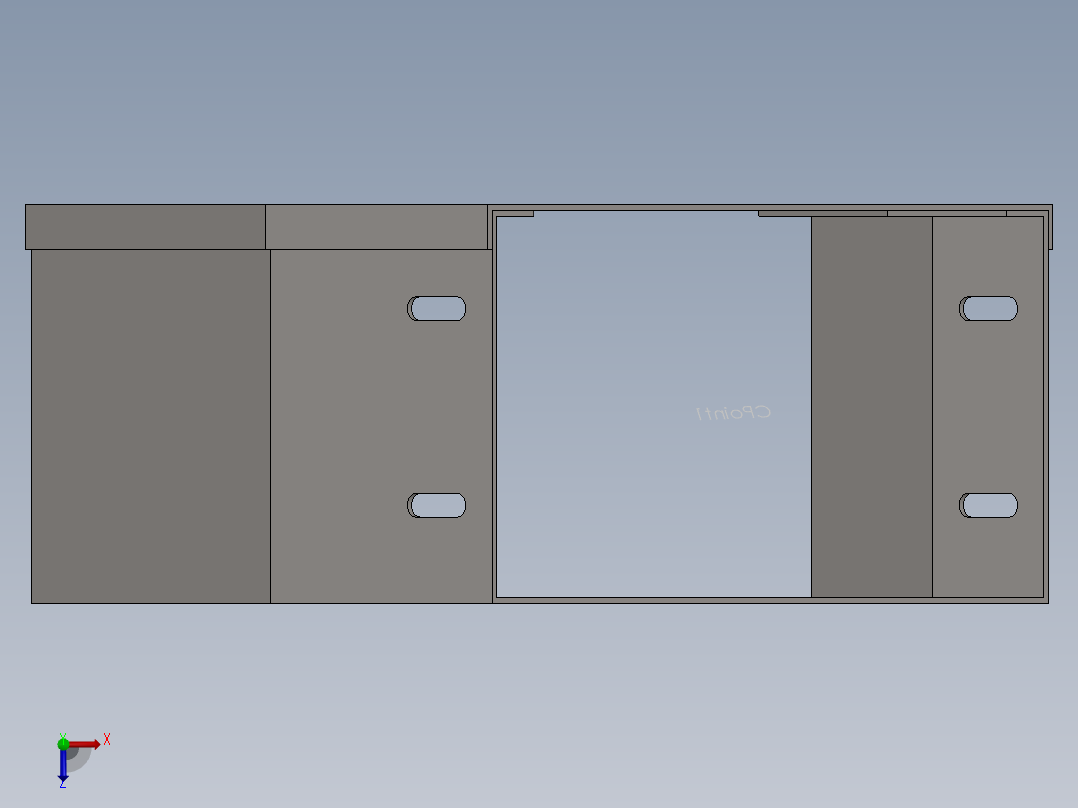 cable duct 45 deg elbow俯视图