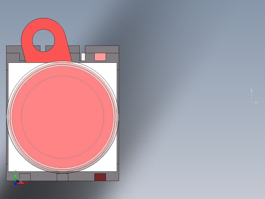 自复位按钮（带灯）YW1L-MF2E10Q4R（24V红）前视图