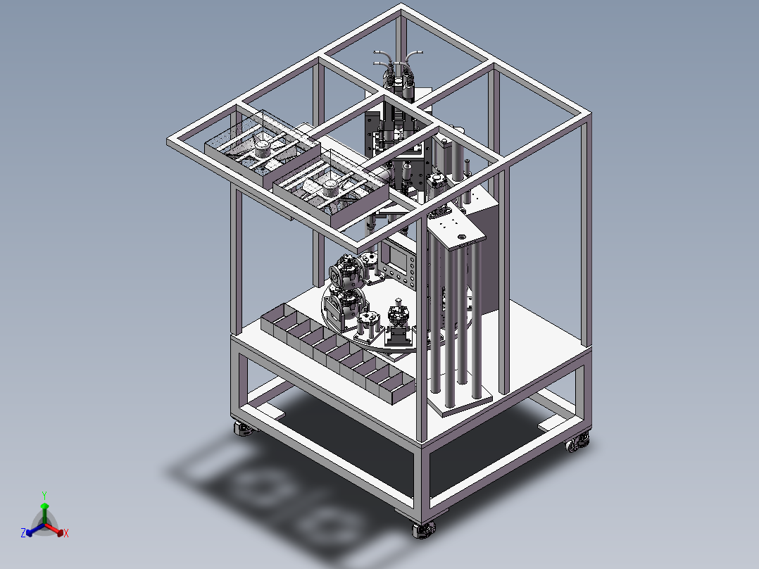 自动锁螺丝组装设备主视图