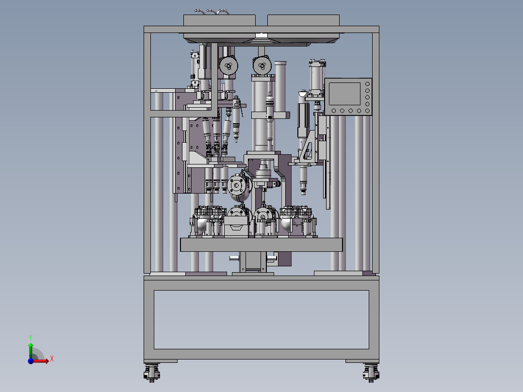 自动锁螺丝组装设备前视图