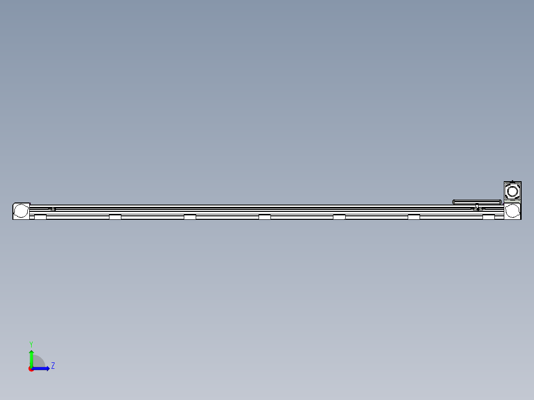 同步带滑台-欧规B8-L88-S2250-L-ZP75-D3-N10左视图