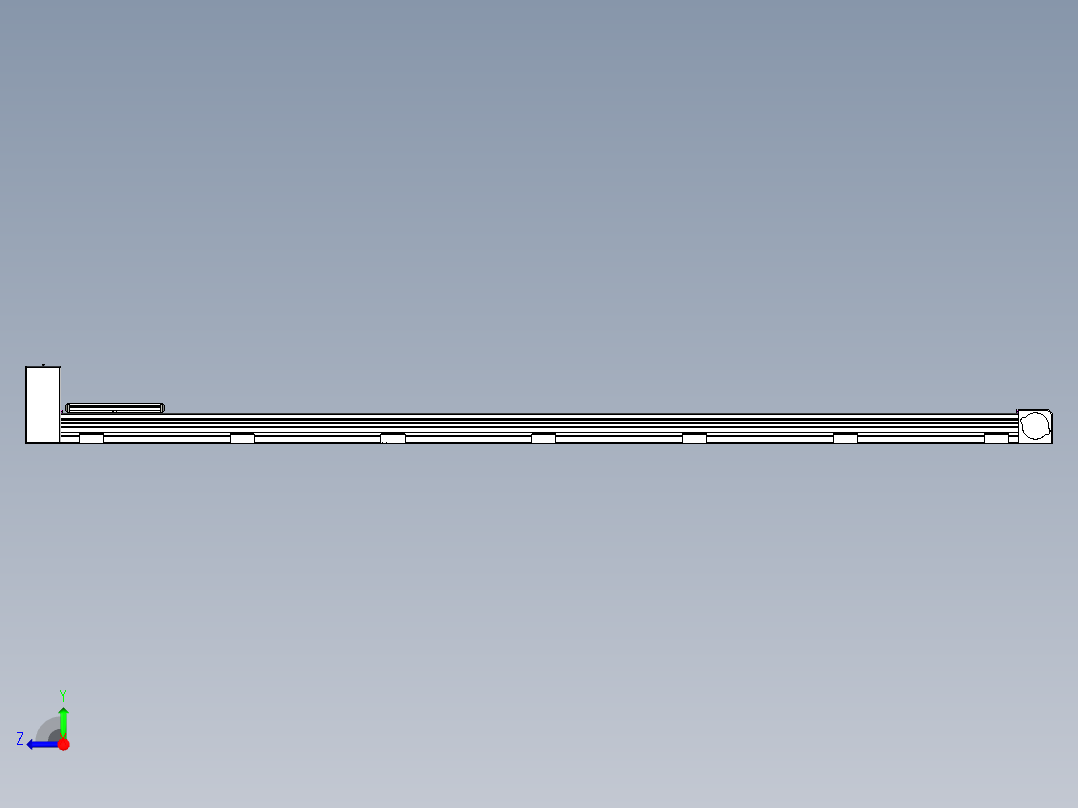 同步带滑台-欧规B8-L88-S2250-L-ZP75-D3-N10右视图