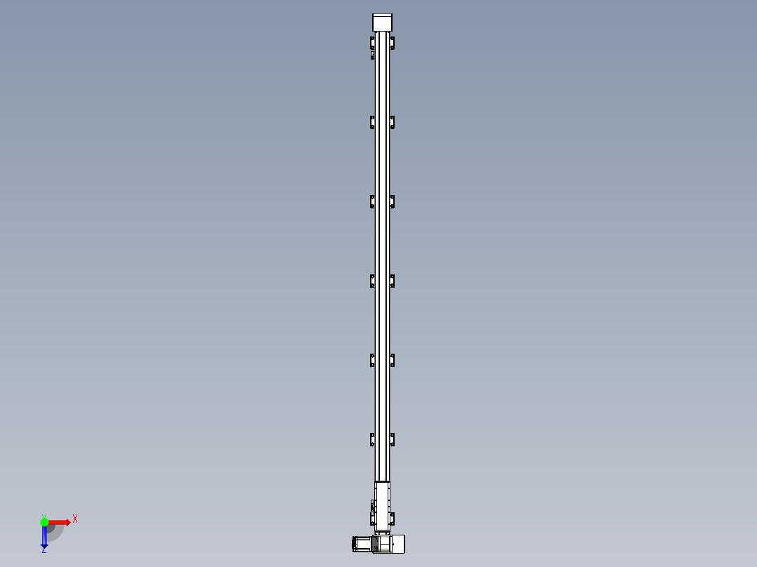 同步带滑台-欧规B8-L88-S2250-L-ZP75-D3-N10俯视图